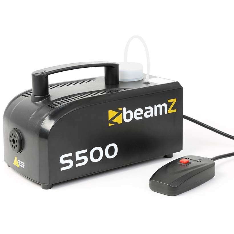 Zestaw: Wytwornica dymu S500 500W BeamZ+ płyn do dymu 1l+ stroboskop